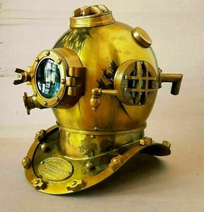 Casco subacqueo Boston Scuba Mark V US Navy Deep Sea Divers finitura antica i... - Bild 1 von 4