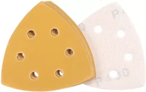 240 Stck. 60-320 Körnung 6 Loch oszillierendes Multi-Tool Haken Schleife Dreieck Schleifpads - Bild 1 von 5