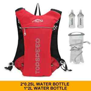 Running Backpack 5L Hydrating Vest Bag Cycling Backpack 250ml Soft Bottle Water