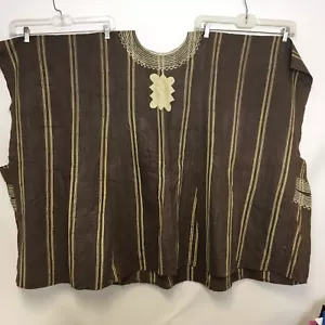 Afrikanischer Yoruba Kittel handgewebt Dansiki Dashiki Fugu + Hose sehr GROSS LESEN - Bild 1 von 12