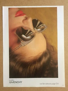 Publicité Givenchy 1979 mode vintage lunettes printemps été presse collection - Picture 1 of 1
