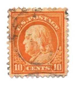 Scott # 510 10c FRANKLIN Perf.11 gebraucht leicht aufklappbar Stempel (a1) - Bild 1 von 1