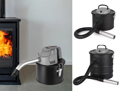 PEREL Aspirador de cenizas para chimenea sin bolsa Aspirador de chimenea para horno y barbacoa HepaFilter