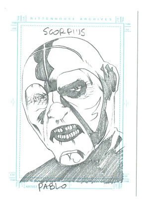 Farscape Season 3 Artist Sketch Sketchafex Pablo Raimondi - Character Scorpius - Image 1 of 3