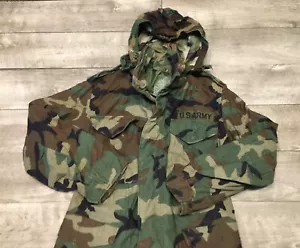 Vintage Parka US Army Cold Weather Jacke Hemd Militär Kleidung Uniform Small Camo - Bild 1 von 8