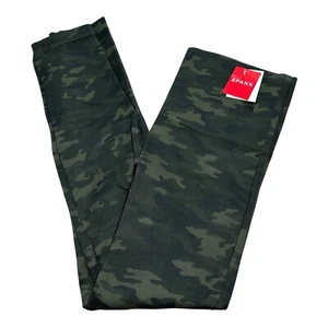 NWT SPANX Look At Me Now Seamless Leggings Women's S Green Camo Shaping Mid Rise - Picture 1 of 11