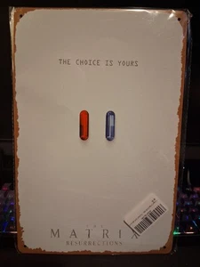 The Matrix Resurrections Film Blechschild Poster 12 x 8 cm Dekor, Pille - Bild 1 von 1