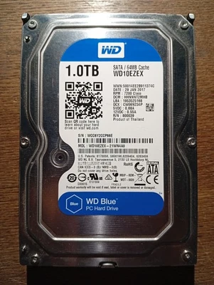 HARD DISK 3.5" SATA WDC WD10EZEX-21WN4A0 1000GB 29.01.2017 - THAILAND - Immagine 1 di 3