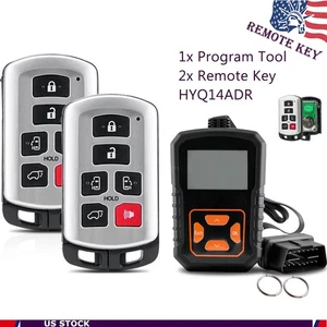 2 For 2011-2020 Toyota Sienna Van Smart Prox Remote Key Fob HYQ14ADR Program Kit - Picture 1 of 10
