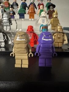 Lego Custom ClayFace Dark Tan And Purple Pad Printed And Injection Molded - Picture 1 of 2
