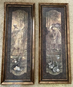 2 VTG Ruane Manning  GOLF Framed Art  39 3/8” X 15 3/8”- #0935 & #0936 - Picture 1 of 24