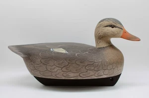 Ken Harris - 14" Mallard Hen Duck Decoy - Originallack - signiert Woodville NY - Bild 1 von 9