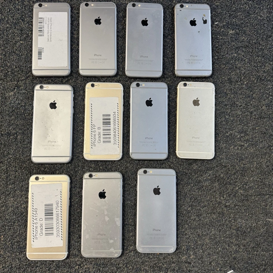 Lote de 11 iPhones Apple 6 PARA REPUESTOS/DESGUACE SOLAMENTE leer descripción. Foto 1 de 4