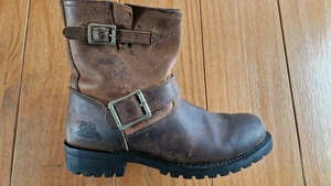 Caterpillar Creed Botas Ingeniería Puntera Cuadrada Botas Marrón Reino Unido 9 Raras - Imagen 1 de 14