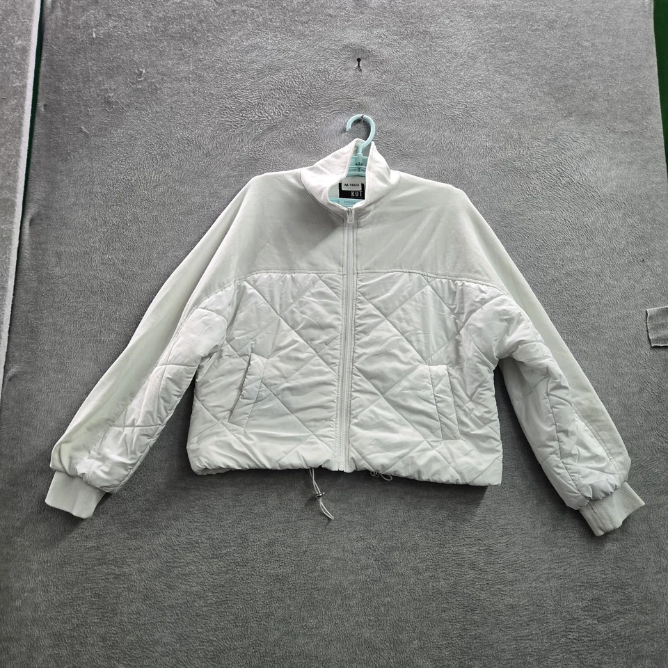 Chaqueta de mujer KUT From The Kloth M blanca bombardero Adley Diamond KJ53901 Foto 1 de 4