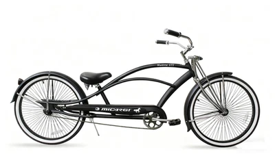 26" Cruiser Bike Stainless Steel Spokes Coaster Brake Chopper Bicycle Black - Image 1 of 3