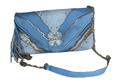 Cartera de hombro Gemini Rising azul con lentejuelas 12 x 10 Foto 1 de 4