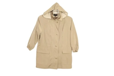 Chaqueta con capucha Gallery para mujer marrón resistente a la lluvia talla pequeña Foto 1 de 4