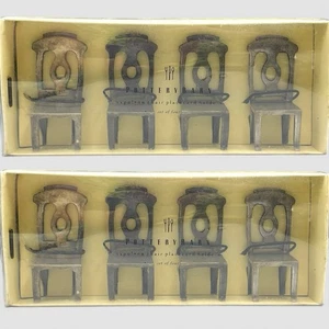 Juego de 8 tarjeteros Pottery Barn de peltre para silla pequeña - Imagen 1 de 4