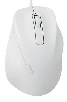 ELECOM Wired USB Ergonomic Shape Mouse  Silent Click  Right Hand  2000DPI  5 - Image 1 of 4