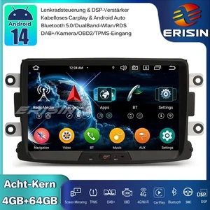 64GB Android 14 Autoradio GPS CarPlay BT Renault Dacia Duster Logan Dokker Lodgy - Bild 1 von 24