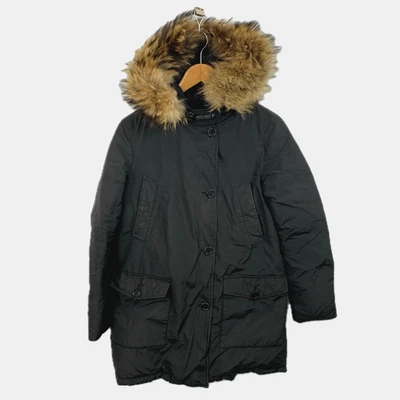 Woolrich Coat Size Medium Black Down Hooded Jacket Arctic Parka - Image 1 of 4
