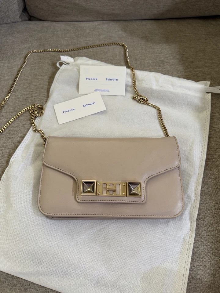 Bolso Bandolera Proenza Schouler Cuero Desnudo PS11 Cartera con Cadena Foto 1 de 4