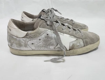 Golden Goose Superstar GGDB Gold Silver Low Skate Sneakers Women's 37 - Image 1 of 4
