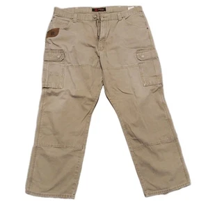Wrangler Riggs Carpenter Pants Men's 42x32 Khaki Ripstop Straight Leg Workwear - Picture 1 of 10