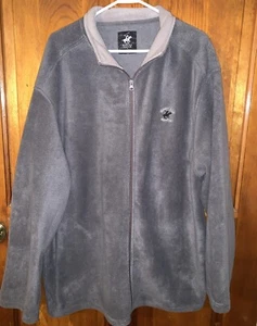 Beverly Hills Polo Club Jacket Men's 2X Gray Full Zip Fleece Casual - Picture 1 of 8