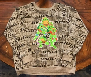 Nickelodeon Teenage Mutant Ninja Turtles Gray Long Sleeve Sweat Shirt Kids 15/17 - Picture 1 of 6