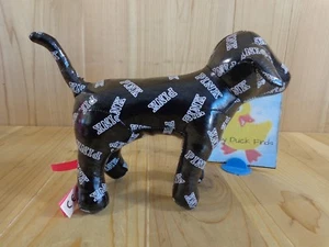 Peluche cane Victoria Secret rosa 8" nero vinile similpelle peluche - Foto 1 di 5