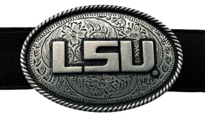 LSU Tigers Fine Pewter Belt Buckle by Enmon-New in Tin - Image 1 of 2