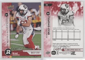 2018 Upper Deck CFL Red /150 Brad Sinopoli #24