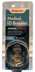 Medical ID Bracelet Large/XL Size Unisex Customizable Stainless Steel New in Box - Picture 1 of 7