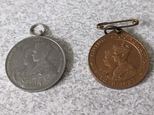 2 X VINTAGE ROYAL COMMEMORATIVE MEDALS - 1937- SOUTH AFRICA & BIRKENHEAD - Picture 1 of 6