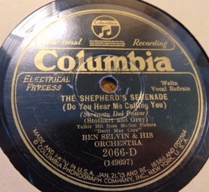 Ben Selvin, Ballew - The Shepherd's Serenade / Charming (1929) Columbia 78, V V- - Picture 1 of 6