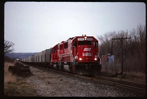 Original Schienendia - SOO Soo Line 6048+ #940 Lake City MN 4-6-1991 - Bild 1 von 1