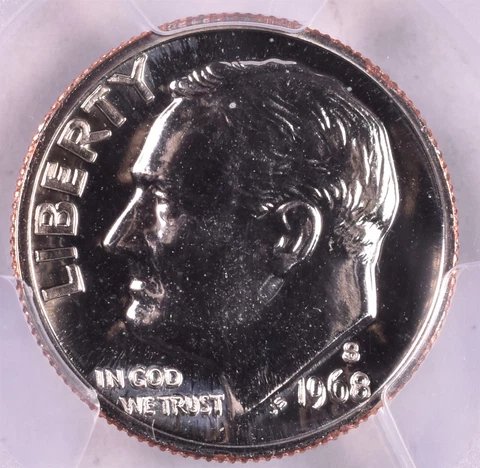 1968-S Roosevelt Dime Proof - PCGS PR69 Cover