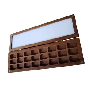 Empty Palette 24 Grids Wooden Paint Tray for Adults Painters Students - Picture 1 of 7