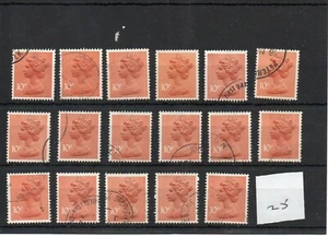 GB - Machin Definitives (MF025) - 10p value - 17 copies - Fine Cancels - Picture 1 of 1
