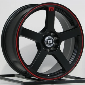 16 Inch Black Wheels Rims Chevy Cobalt Accord Civic Scion SET of 4 Lug Motegi - Picture 1 of 4