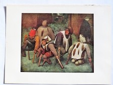 Pieter Bruegel THE THE BEGGARS Ready to Mount 14 " Print on thin card