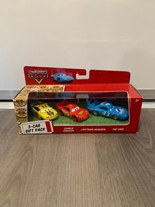 Disney Pixar Cars Charlie Checker Lightning McQueen King 3 pack box set - Picture 1 of 5