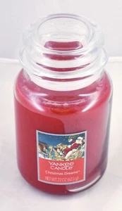 Yankee Kerze Weihnachtsträume 22oz Glaskerze im Ruhestand Neu - Bild 1 von 5