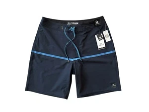 Rip Curl Mirage Surf Revival Boardshorts Men's 32 in Navy Striped Swimwear SS21 - Picture 1 of 9
