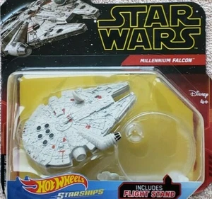 Hot Wheels Star Wars Millennium Falcon Die-Cast with Stand Starships - Picture 1 of 10