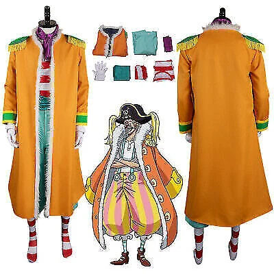 Anime ONE PIECE Buggy Joker Cosplay Clown Costume Outfit Halloween Carnival Suit - image 1 of 4