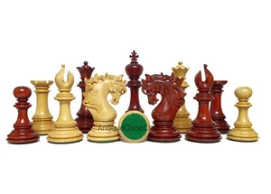 The Benevento Series Luxury Chess Pieces - 4.4" King Budrosewood/ Boxwood - Picture 1 of 10