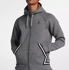 Jordan Flight Tech Hoodie Sweatshirt mit durchgehendem Reißverschluss grau hellbraun schwarz Herren S klein - Bild 1 von 6